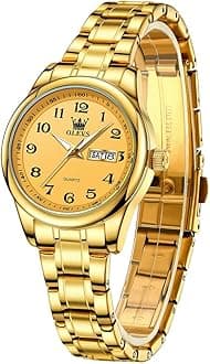 Women Watches Gold Silver Stainless Steel Waterproof Analog Large Easy Reader Day Date Ladies Wrist Watches