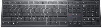 Dell Premier Collaboration Keyboard - KB900, Wireless 2.4GHz, Bluetooth 5.1, Rechargeable, Mic on/Off, Video on/Off, Chat, Screenshare, Backlight on/Off, Scissors Keys, Tilt Adjustment - Graphite