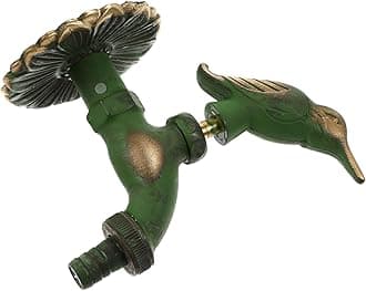 1Pc Vintage Copper Animal Shaped Outdoor Wall Faucet for Garden Kitchen Sink Retro Design Faucet Decoration Wall Mounted Water Tap Antique