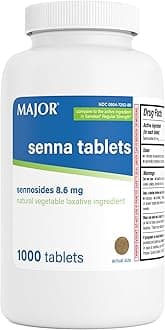 Senna Laxative TABS SENNOSIDES-9 MG Brown 1000 Tablets UPC 309046434801