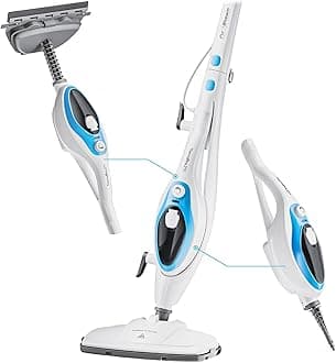PurSteam KuzeY Steam Mop Cleaner ThermaPro 10-in-1 with Convenient Detachable Handheld Unit Steamer for Multipurpose Use