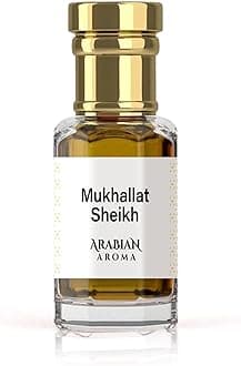 Mukhallat Sheikh Attar | Woody Oud & Rose Fragrance | Alcohol-Free, Long-Lasting | 100% Pure Perfume | Ittar For Men | Fresh Spicy Woody Attar for Men (6ml)