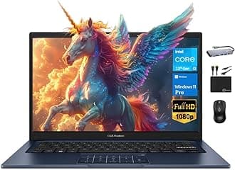 ASUS Vivobook 2024 Newest Business Laptop, 14" FHD Display, 6-Core Intel i3-1215U CPU (Beats i5-1135G7), 40GB RAM, 2TB SSD, UHD Graphics, WiFi 6E, Long Battery Life, Win 11 Pro +MarxsolAccessory