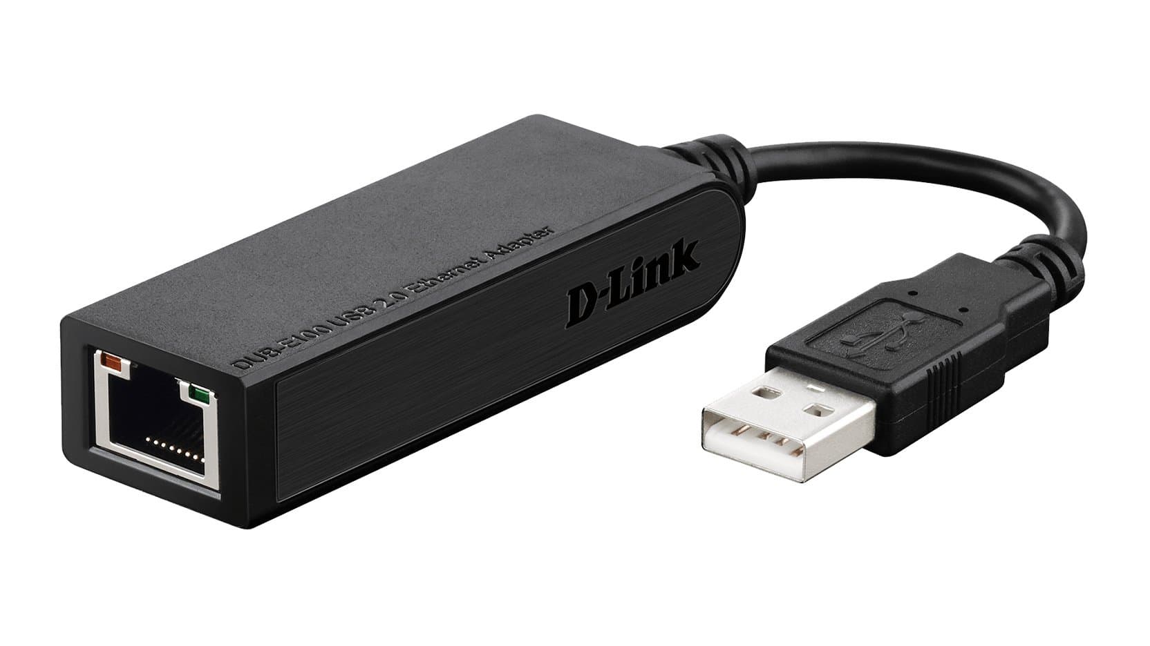 D-Link DUB-E100 High-Speed USB 2.0 Fast Ethernet 10/100 Mbit/s Ethernet Adapter, Black