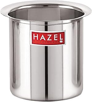 HAZEL Steel Milk Pot | Stainless Steel Milk Boiler Container | Milk Boiling Vessel Gunj for Kitchen, 3500 ML