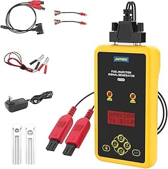 AUTOOL Fuel Injector Tester Cleaner 12V 70-120V, Automotive Fuel Injector Pressure Tester Pulse Tool Fuel Injector Cleaning Kit Vehicle Injector Analyzer Diagnose Detector