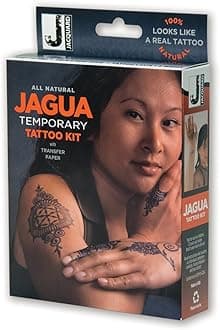 Jagua Temporary with Transfer Paper Tattoo Kit (8 Piece)