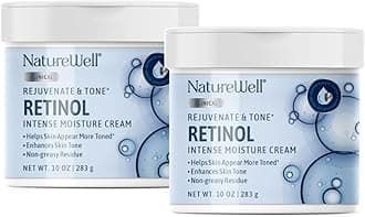 Clinical Retinol Rejuvenate & Tone Moisture Cream for Face & Body, Anti-Aging Firming Cream for Wrinkles, Fine Lines & Crepey Skin, Body Lotion & Facial Moisturizer, 2 Pack (10 Oz Each)