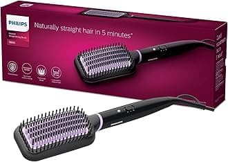 Philips StyleCare Essential straightening brush - including tourmaline ceramic coating for shiny, straight hair (model BHH880/00)/cable length 1.8 m