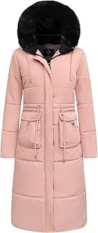 MOERDENG Women's Long Winter Puffer Coat Waterproof Warm Maxi Down Jacket Faux Fur Removable Hood Parka