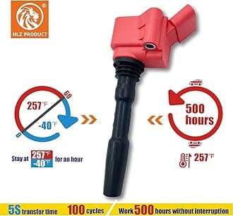 HLZ PRODUCT HIGH PERFORMANCE Ignition Coil Pack Of 4 Compatible with Audi A3 A4 A5 A6 A8 TT Q3 Q5 Q7 Q8 RS3 RS5 S5 S7 VW Golf Jetta Passat 1.8T 2.0T 2.5T 2.9T 3.0T 4.0T EA888/EA839/EA825/EA855 UF716