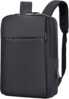 Anti-Theft Laptop Backpack Large Capacity Travel Bag Men's Waterproof Backpack Student School Bag-Black