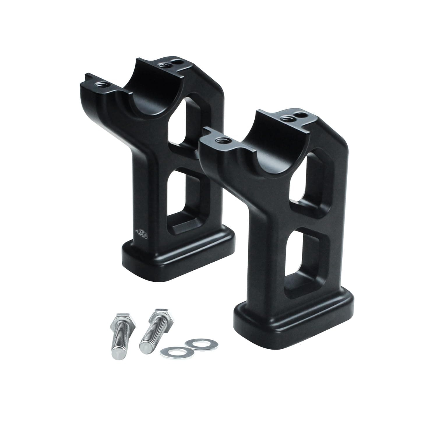 POWER JAMES Black Handlebar Risers for Harley Davidson Fat Bob 114 FXFB/S with 1 1/2 inch Clamping Area