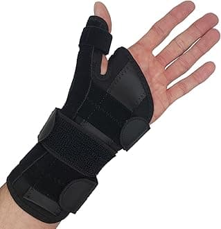 Thumb Splint & Wrist Brace | Carpal Tunnel Wrist Splint with Trigger Thumb Brace Spica | Stabilizer & Support For Tendonitis Pain, Arthritis, CMC, Tenosynovitis, De Quervain Women Men SM/MED LEFT HAND