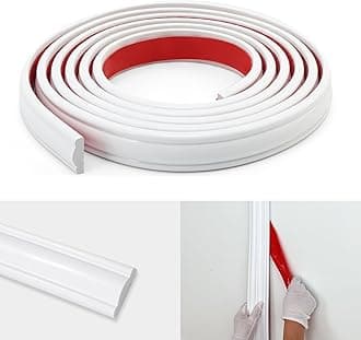 Peel and Stick Wall Molding Trim, Flexible Strip for Mirror Frame, Chair Rail, Wall Protection and Home DIY Decoration (3m x 2.7cm)