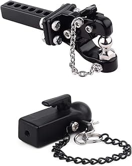 1/10 Scale RC Accessories Tow Hook Drop Hitch Receiver,for RC Crawler Traxxas TRX4 Axial SCX10 90046(with Ball Buckle)
