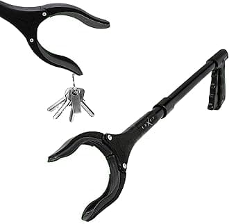 Grabber Tool 19" Aluminum Magnetic Claw, Rotating Lightweight Foldable Reacher Grabber Pickup Tool, Gripper Grabbers for Elderly Grab it Reaching Tool Trash Picker Grabber, Black, By Luxet