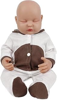 Vollence 18 inch Realistic Platinum Silicone Baby Dolls Lifelike Real Newborn Babies for Kids Birthday Toys Gifts - Girl