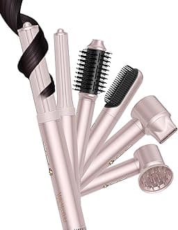 Make Mee Bold AirCurl & Multistyler 7X – Hair Styler for Women | AirCurl Hair Styler, Hair Dryer with Diffuser, Hair Volumizer Brush & Straightener Comb | Frizz-Free Styling & Fast Drying, Gifts for woman