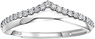 HighSpark 925 Silver Solitaire Rings for Women | Adjustable Contemporary Style | 92.5 Sterling Silver & Diamond Like Brilliance Sparkling Zirconia | Lovely Gift