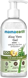 Mamaearth Aloe Vera Gel for Face, Skin & Hair | With Pure Aloe Vera, Vitamin E & Glycerin | Hydrates, Soothes & Nourishes | For All Skin & Hair Types | Sulfate Free | Dermatologically Tested | 300ml