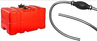 Bundle of Scepter 12 Gallon Portable Marine Gas Can, Large + Scepter 08312 Marine Outboard Boat Motor Fuel Line Assembly Hose Kit, 3/8 Inch Inner Diameter, Universal