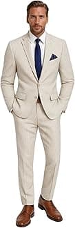 Emigre Men's 100% Cotton Striped Seersucker Suit