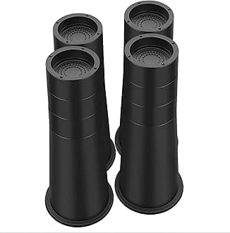 Bed Risers 14 Inch Heavy Duty, Elevation in Heights 8/9.8/11.6 or 13.4 Inch Round Furniture Risers for Bed Desk Table Sofa Couch, Bed Lifts Risers(4 Pack Black)