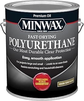 Fast-Drying Polyurethane Protective Wood Finish, 350 VOC, Warm Semi-Gloss, 1 Gallon