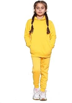 Boys Kids Tracksuit Set Hoodies Plain Tracksuit Hoodie with Jogger Sweatpants Sports Activewear Set Girls