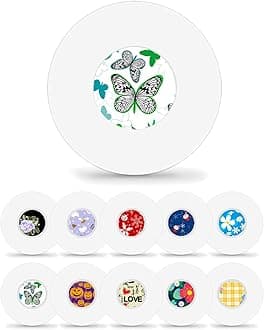 HONYOU 40Pack Waterproof Libre 3 Plus Sensor Covers with Pattern Stickers, Freestyle 15 Days CGM Tape Clear Adhesive Patches with Hole, Latex-Free Hypoallergenic & Long Stay