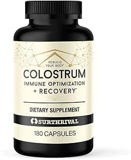 - Surthrival: Colostrum Powder Capsules (180 Count), Immune Optimization & Recovery, Dietary Supplement, Gut Health, Immune Support, Keto Friendly