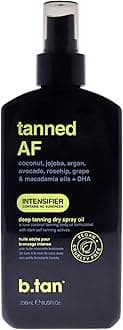 tanned AF Tanning Spray Oil - Ultra Moisturizing Body Oil, Tan Intensifier, Keep Your Skin Hydrated AF, 8 fl oz
