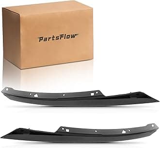 PartsFlow 2PCS Grille Trim Molding Left And Right Side Headlight Eyelid Molding Trim Glossy Black For 2016 2017 2018 Honda Civic HO1212117 HO1213117