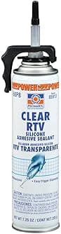 85913-6PK Clear RTV Silicone Adhesive Sealant, 7.25 oz. PowerBead Can (Pack of 6)
