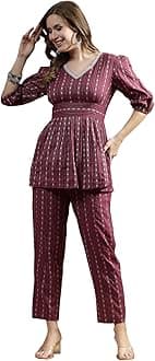 Stylum Women Woven Design Cotton Co-Ord Set