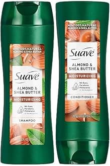 Almond & Shea Butter Shampoo and Conditioner for Dry Hair – Moisturizing Hair Products for Women & Men, Frizz Control, 12.6 Oz Ea