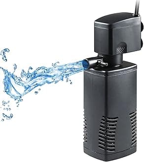 TARARIUM Fish Tank Filter for 15-40 Gallon Tank Crystal Clear Powerful Internal Aquarium Filters Submersible Pump& Filter System Turtle Tank Accessories