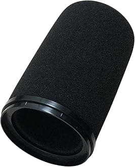 Microphone Cover for Shure SM7B POP Filter RK345B Replacement, SM7B Mic Windscreen Foam with Colored Retaining Ring for Stylish Podcast Decor (Black)