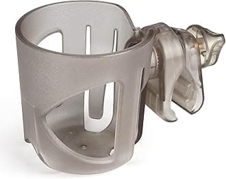 Accmor Universal Cup Holder, Stroller Cup Holder, 360° Rotatable Large Caliber Designed Bottle Holder for Stroller, Bike, Wheelchair, Walker, Scooter, Transparent Grey