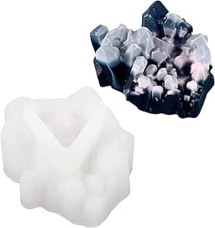 Allazone Epoxy Resin Silicone Molds, 10 Pcs Crystal Cluster Resin Molds Silicone Jewelry Molds for Keychain Necklace Craft Home Decoration