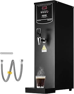VEVOR Hot Water Dispenser, Commercial Water Boiler 1500W with 316 Stainless Steel Heating Tube, 50L/H Step-by-step Fast Heating Electric Water Warmer for Coffee Tea Restaurant Office, 20L