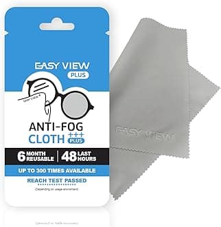 EASY VIEW+ Anti-Fog Microfiber Cloth- For Glasses Goggles Motorcycle Helmet Camera Lens