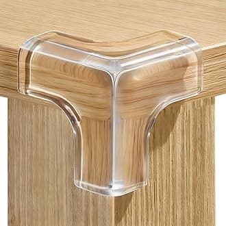 12 Pack Corner Protector, Clear Corner Guards Table Edge Protectors, Baby Safety Corner Bumpers Covers, Furniture & Sharp Corner Baby Proofing, T Shaped