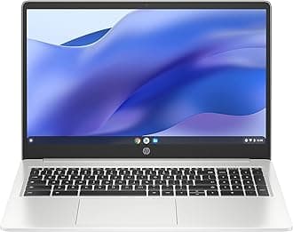 15.6 HD Premium Chromebook, Intel Celeron N Processor 3.7GHz Turbo Speed, 8GB Ram, 64GB SSD, Ultra-Fast WiFi Up to 1700 Mbps, Chrome OS, Arctic Sliver