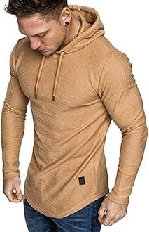 Mens Fashion Athletic Hoodies Sport Sweatshirt Solid Color Fleece Pullover