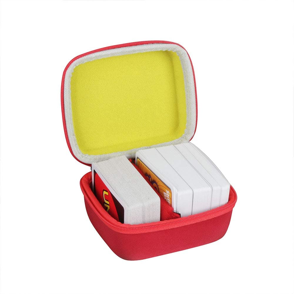 HERMIT SHELL Hard Travel Case for Skip BO + UNO Card Game/Skip BO + Phase 10 Card Game.Fits up to 300 Cards.Not Including Cards (Red+Yellow)