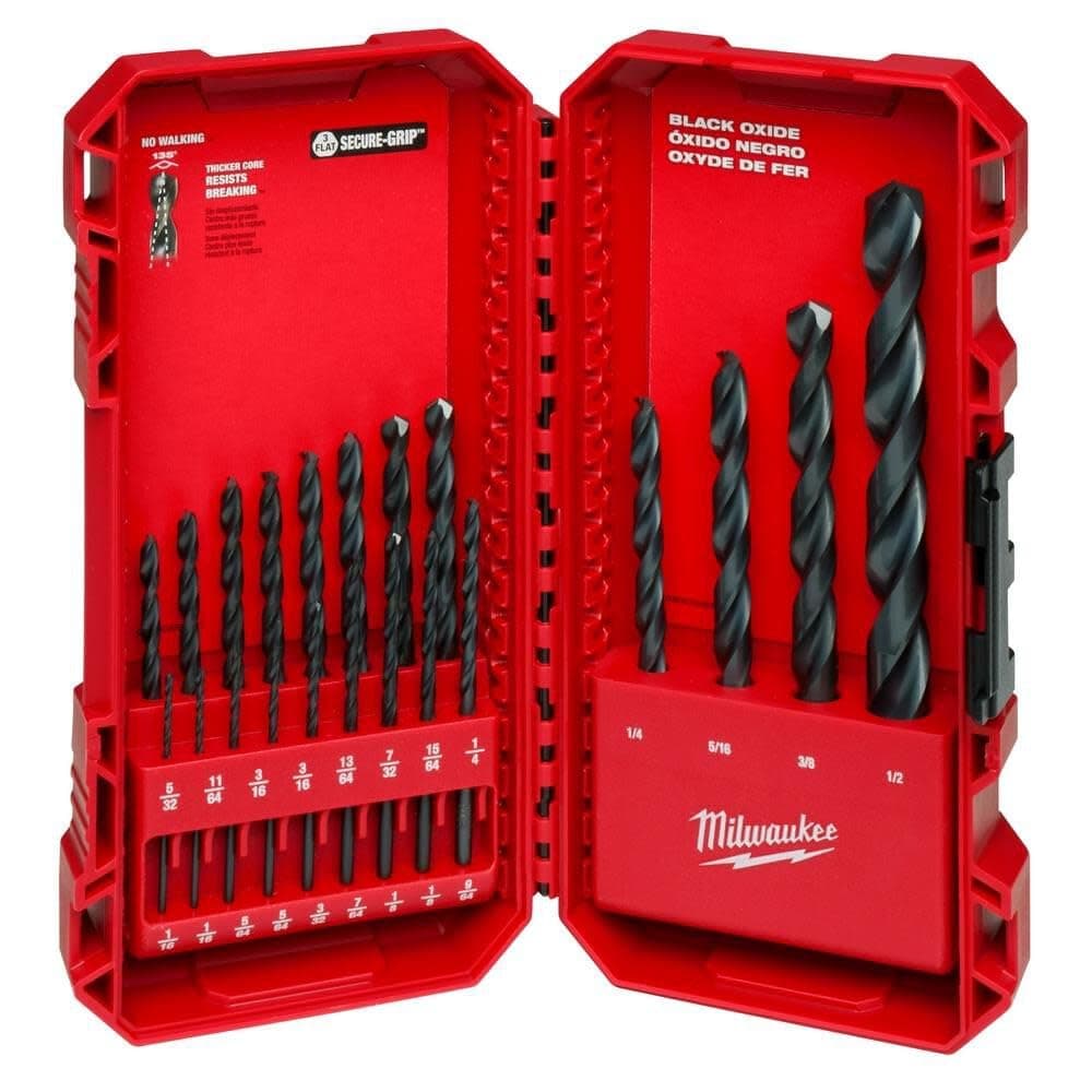 Milwaukee 48-89-2801 21-Piece Thunderbolt Black Oxide Drill Bit Set