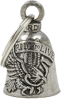 Guardian Bell® Live to Ride, Silver, Key Ring, Automotive-Key-Chains, Unisex-Adults, Made in USA