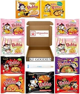 Samyang Buldak Hot Spicy Chicken Ramen Noodle Korean Stir-Fried Ramen (11, 2X, Stew, Habanero Lime, Original, Carbonara (2), Cheese, Cream Carbonara (2), Quattro Cheese, Tom Yum)